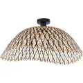 QAZQA Art Deco loftslampe sort bambus 60 cm - Alka