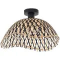 QAZQA Art Deco loftslampe sort bambus 40 cm - Alka