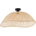 QAZQA Art Deco loftslampe sort med natur bambus 60 cm - Alka