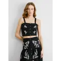 Pepe Jeans Pepe Jeanstil kvinder. PL305051 Earby-top i bomuldspoplin, sort (M), Casual, Uden ærmer/stropper