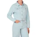 Pepe Jeans Pepe Jeanstil kvinder. PL402431PG2 Afkortet jakke blå (L), Casual, Bomuld, Denim, Bæredygtig