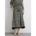 Pepe Jeans Pepe Jeanstil kvinder. PL901213 Midi-nederdel i sort Earn-chiffonstof (M), Casual, Polyester
