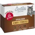 Smilla portionsposer Senior Steriliserede bidder i sauce med grøntsager - Oksekød og gulerødder (24 x 85 g)