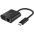 Belkin Usb-c To Ethernet + Charge Adapter 100w Usb 3.2 Gen 1 (3.1 Gen 1) Type-c