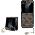 GUESS Samsung Galaxy Z Flip5 Guess 4G Charms Collection Hybrid Cover - Brun