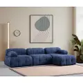 Hannah Home - Hjørnesofa Muffin 4-sædet - Blå - Sofaer med chaiselong - - Homeroom
