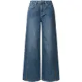 Pepe Jeans Pepe Jeanstil kvinder. PL205001 Wide fit jeans Slit blå (25/30), Casual, Denim, Økologisk bomuld, Bæredygtig