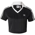 Adidas Originals Adicolor Football Jacquard V-neck Crop Kortærmet Polo