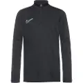 Nike Academy Dri-FIT-fodboldtræningstrøje med lange ærmer og 1/4 lynlås til større børn - sort
