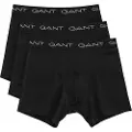 Gant Ganttil mænd. 900023004 Sæt 3 ensfarvede boxershorts sort (L), Afslappet, Bomuld