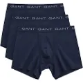 Gant Ganttil mænd. 900023004 Sæt 3 boxershorts Free navy (M), Afslappet, Bomuld, Blå
