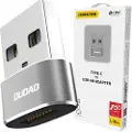 Dudao USB-adapter - USB-C hun/USB-A han - sort