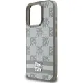 DKNY iPhone 16 Pro Max DKNY Ternet Mønster og Stribe Cover - Beige