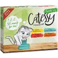 Catessy Økonomipakke: 56 x 85 g Catessy Chunks i sovs - Mixpakke med 4 smagsvarianter (kylling, sej, oksekød, kylling & hjerte)