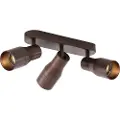 QAZQA Afrundet loftspot mørk bronze GU10 50 mm 3-lys - Stanley