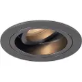 QAZQA Sæt med 6 moderne indbygningsspots Gunmetal GU10 50mm rund vipbar - Chuck