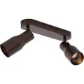 QAZQA Afrundet loftspot mørk bronze GU10 50 mm 2-lys - Stanley