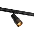 QAZQA Moderne spotlight sort med mørk bronze til skinnesystem 1-faset - Iconic Kohua