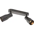QAZQA Afrundet loftspot gunmetal GU10 50 mm 2-lys - Stanley