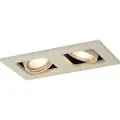 QAZQA Moderne indbygget spotlight beige GU10 50 mm drejelig og vippbar 2-lys - Qure