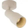 QAZQA Moderne loftspot beige GU10 50 mm rund - Stanley