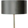 QAZQA Gulvlampe messing med fløjlslampeskærm grøn 50 cm - Simplo