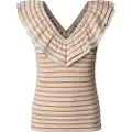 Pepe Jeans Pepe Jeanstil kvinder. PL506017 Top Valery appelsin (L), Casual, Orange, Bomuld, Uden ærmer/stropper, Bæredygtig