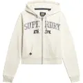 Superdry Atheltic Essential Relaxed Fit Cropped Sweatshirt Med Lynlås