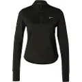 Nike Swift UV-løbetop med Dri-FIT og 1/4 lynlås til kvinder - sort