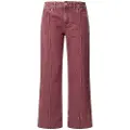 Pepe Jeans Pepe Jeanstil kvinder. PL204890 Jeans i bordeaux med løs pasform (26/30), Casual, Bomuld, Denim, Bæredygtig, Burgund