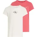 Calvin Klein Jeans Slim Monologo T-shirt Med Korte ærmer 2 Enheder