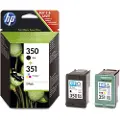 HP Pakke med 2 stk. HP 350 sort/351 trefarvet Original SD412EE Modsvarer: N/A