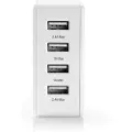 Nedis USB-oplader station, 4 USB-porte, 4,8 A 5412810267637 Modsvarer: N/A