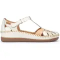 Pikolinos Pikolinostil kvinder. W8K-0705C1 Lædersandaler Cadaques hvid (39), 3-5 cm, Velcro, Casual