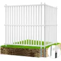 Vevor 48" B x 48" H Vinylskærme til privatliv, Klimaanlægshegn, Udendørs privatlivsskærme til skraldespand, Indhegning til pooludstyr, Skærmsæt til privatlivsskærme (2 paneler)