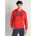 LOIS Jeans Lois Jeanstil mænd. 165013500 Hættetrøje 135260 rød (XXL), Casual, Bomuld, Lange ærmer