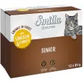 Smilla Senior Bidder i sauce med grøntsager portionsposer - Kylling og gulerødder (24 x 85 g)