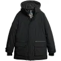 Superdry Superdrytil mænd. M5011754A City quiltet parka sort (S), Casual, Polyester