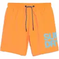 Superdry Superdrytil mænd. M3010228A Sportswear 43,2 cm badedragt med korallogo (M), Orange, Badetøj, Koralfarvet, Genanvendt polister, Bæredygtig