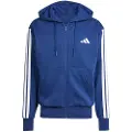 Adidas Essentials 3 Stripes Fleece Sweatshirt Med Lynlås