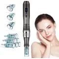 Vevor Professionel Microneedling Pen, Elektrisk Derma Pen med 6 stk. engangspatroner, 6 hudplejeapparater med variabel hastighed, LCD-skærm og 0-2,5 mm justerbar nålelængde