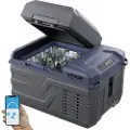 Vevor Bilkøleskab, 12 Volt Bilkøleskab, 12 L Bærbar Fryser med Enkelt Zone, Justerbart Temperaturområde -4℉-68℉, 12/24V DC og 100-240V AC Kompressorkøler til Udendørs, Camping, RV