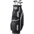 Vevor Golfvognstaske med 14-vejs organizer og rumdeler, 36" premium vogntaske med 13 lommer, slidstærke golftasker med håndtag, støvdæksel og aftagelige stropper til mænd og kvinder, sort farveblok