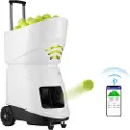 Vevor Tennisboldmaskine, Automatisk Bærbar Tennisboldkaster, Tennistræningsmaskine til 150 Bolde, Multifunktionsøvelser med 5 Motorer, 2+ Timers Spilletid, Genopladeligt Batteri, App-Fjernbetjening