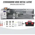 Vevor Mini Metaldrejebænk 750W Metaldrejebænk med variabel hastighed 50 til 3000 o/min Fræsning Præcisionsdrejebænk 220 x 600 mm til metal Metaldrejebænk til modfladedrejning og boring