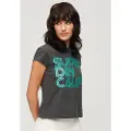 Superdry Retro Glitter Logo Cap T-shirt Med Korte ærmer