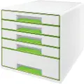 Leitz Wow Desk Cube 5 Skuffer 1 Stor Og 4 Små Buc-skuffer