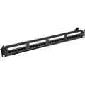 Lanberg patch panel 24 port 1U cat.6A UTP black