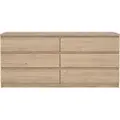 Ebuy24 - Naia Dobbeltkommode 6 skuffer - Brun - Kommoder - - Homeroom