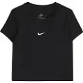 Nike Sportswear Cropped-T-shirt til større børn (piger) - sort